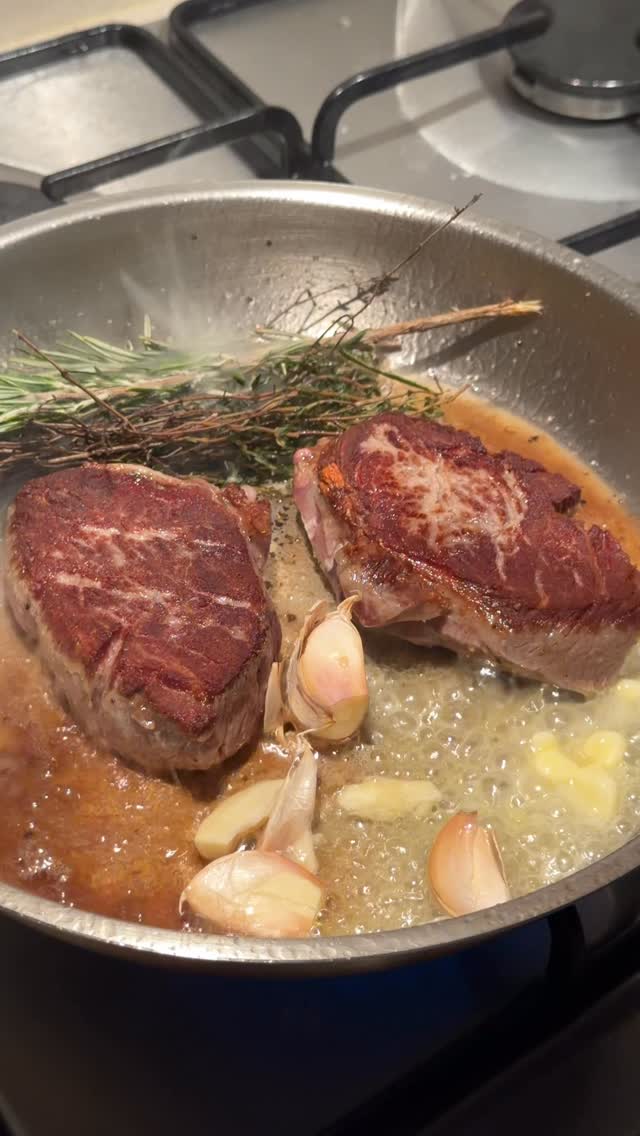 Pan-Seared Steak with Garlic and Herbs