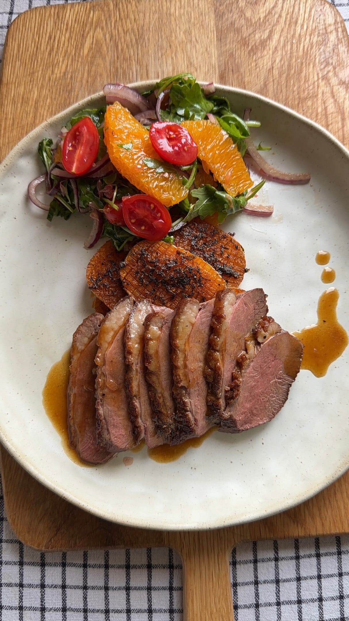 Crispy Duck Breast with Roasted Potatoes